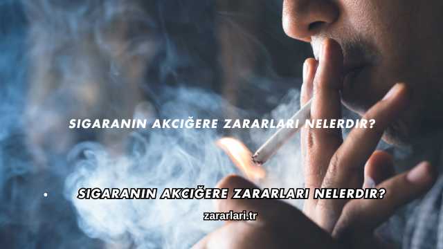 Sigaranın Akciğere Zararları Nelerdir?
