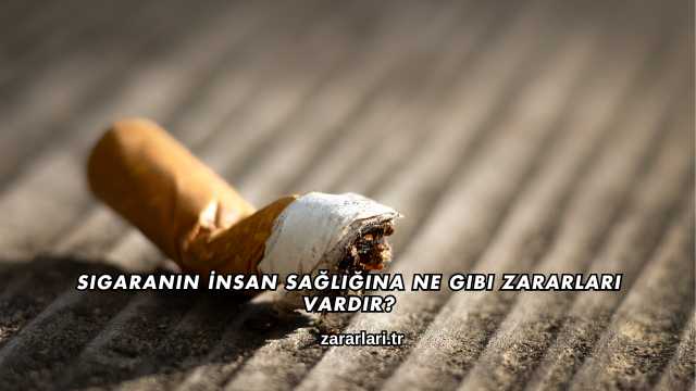 Sigaranın İnsan Sağlığına Ne Gibi Zararları Vardır?