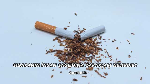 Sigaranın İnsan Sağlığına Zararları Nelerdir?