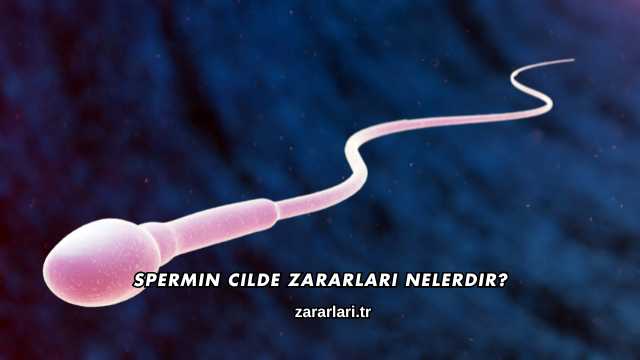 Spermin Cilde Zararları Nelerdir?