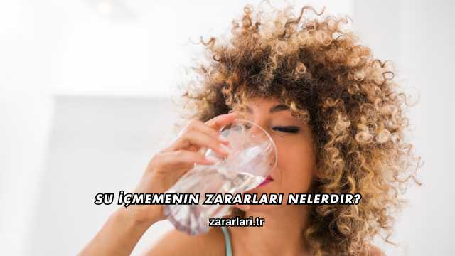 Su İçmemenin Zararları Nelerdir?