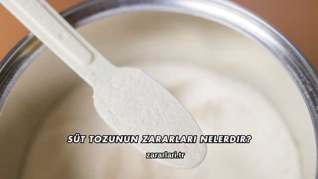 Süt Tozunun Zararları Nelerdir?