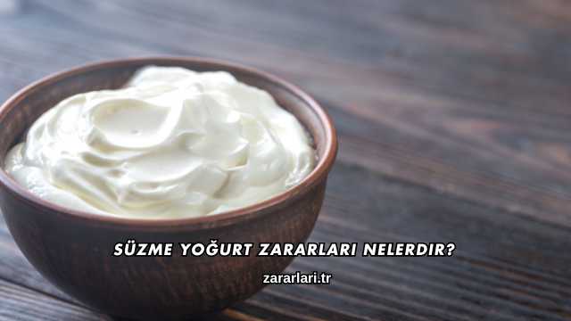 Süzme Yoğurt Zararları Nelerdir?