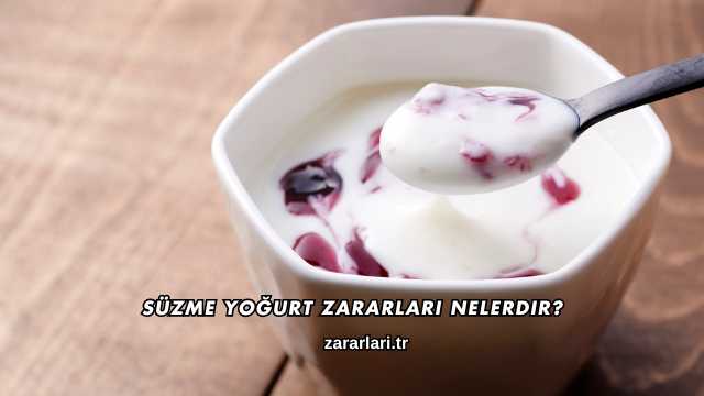 Süzme Yoğurt Zararları Nelerdir?