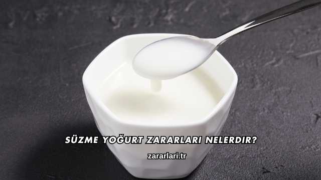 Süzme Yoğurt Zararları Nelerdir?