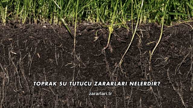 Toprak Su Tutucu Zararları Nelerdir?