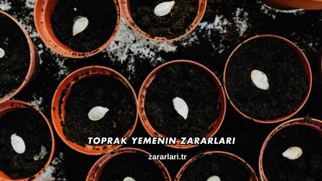 Toprak Yemenin Zararları