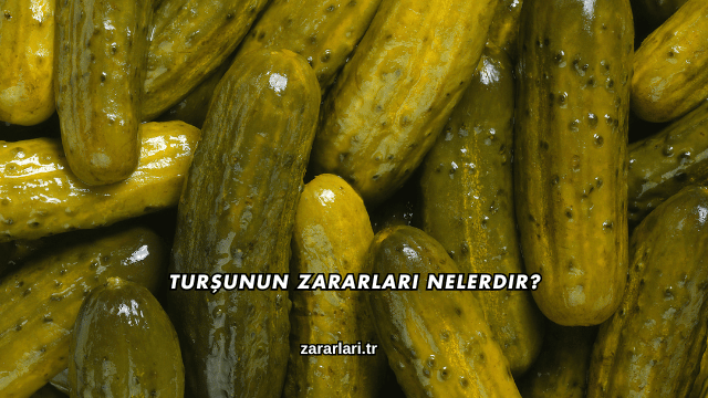 Turşunun Zararları Nelerdir?