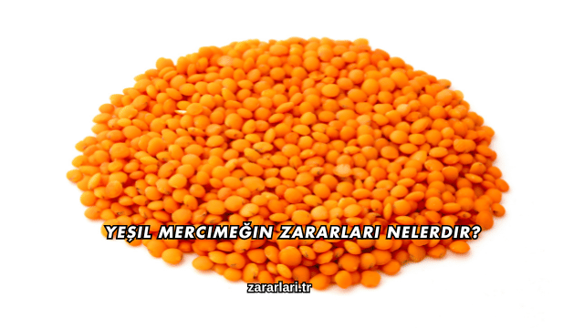 Yeşil Mercimeğin Zararları Nelerdir?